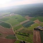 Luftaufnahme von Feldern und Äckern der Kölner Bucht