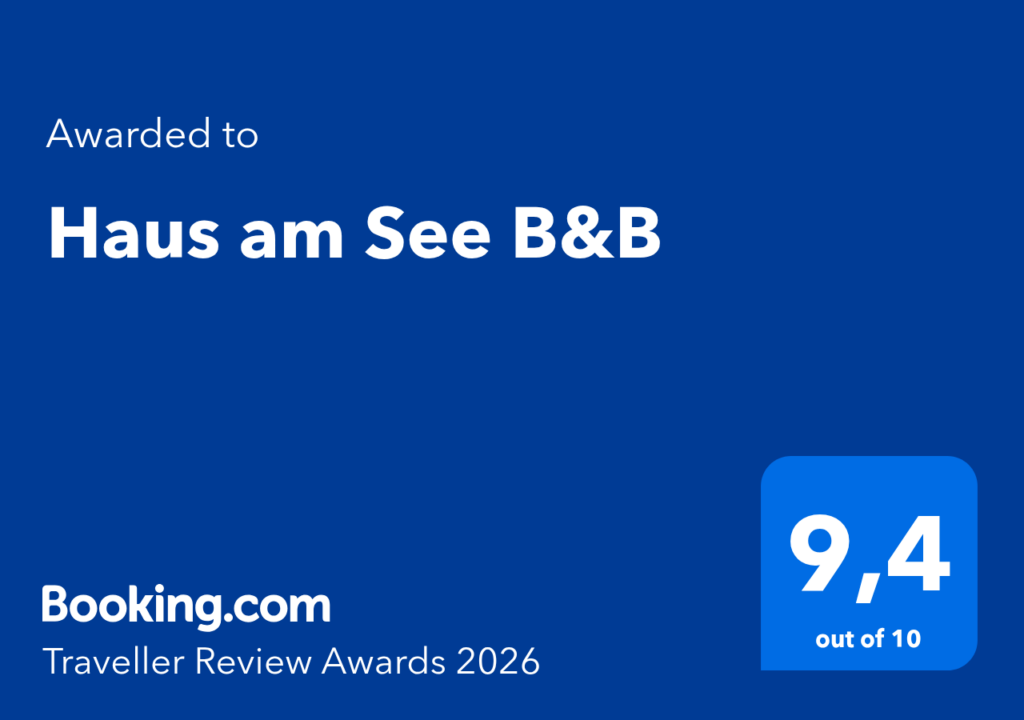 Booking.com Traveller Review Award 2026 für das Haus am See B&B mit der Bewertung 9,4 von 10