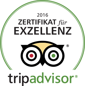 Tripadvisor Certificate of Excellence 2016 für das Haus am See